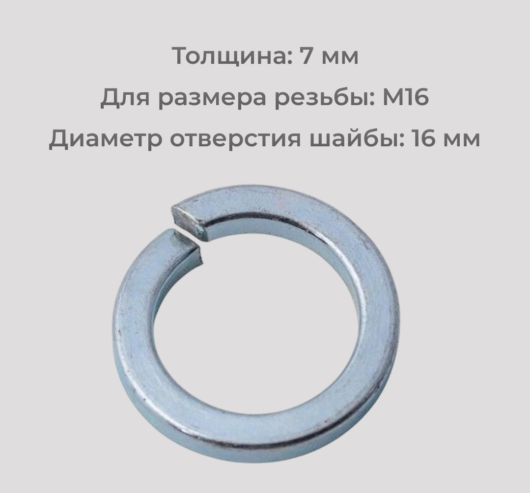 Шайба М16 пружинная (гровер) из нержавеющей стали А2 DIN 127