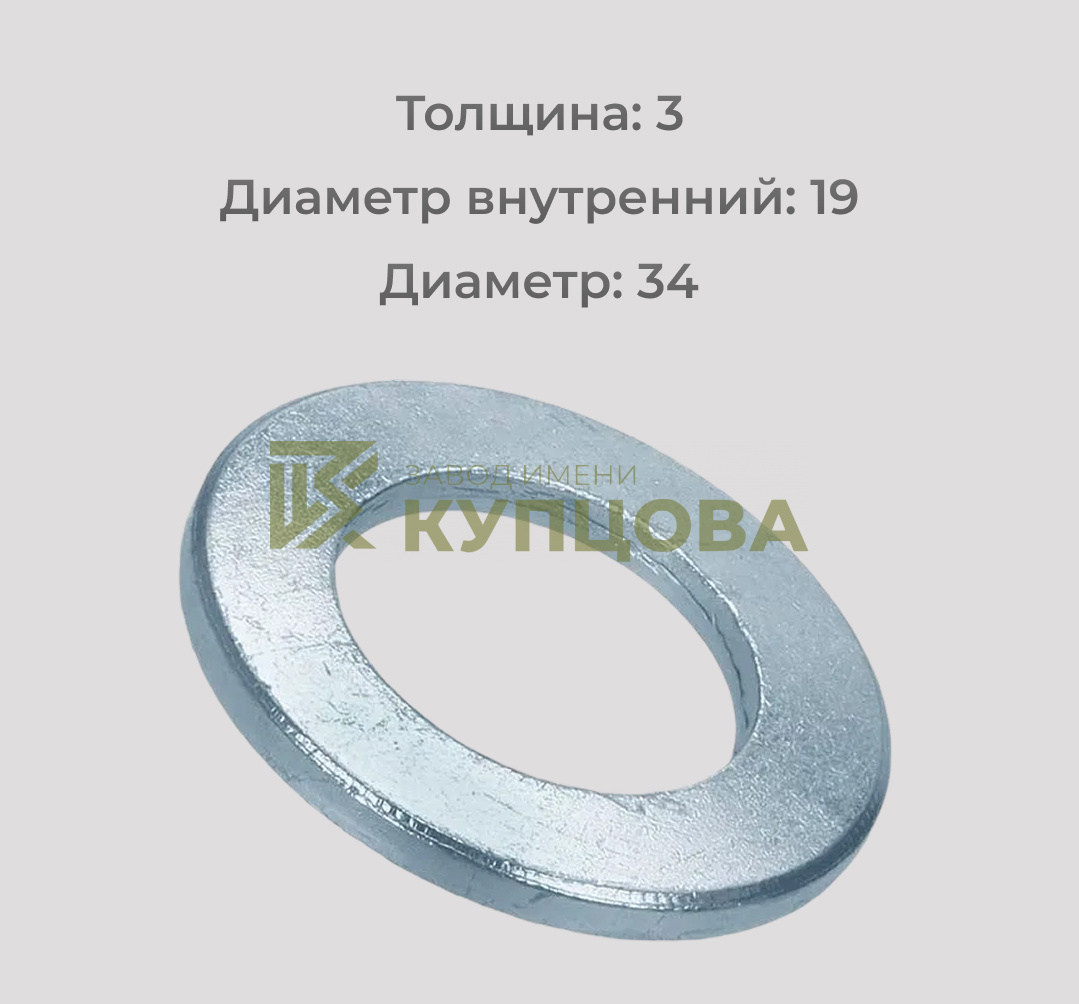 Шайба оцинкованная М18